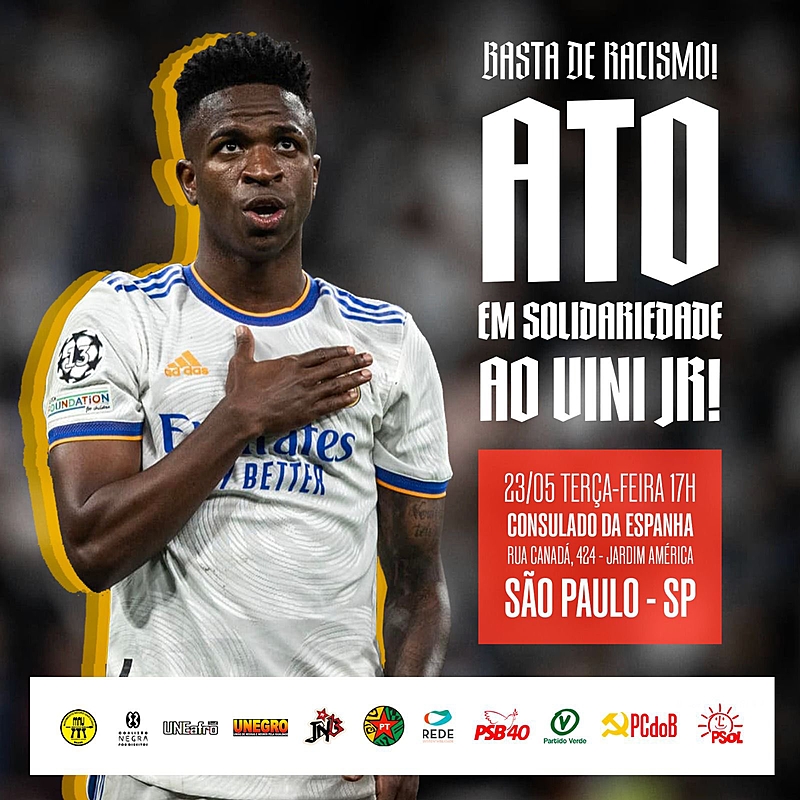 Movimento Negro Faz Ato Em Apoio A Vini Jr Em Direitos Humanos